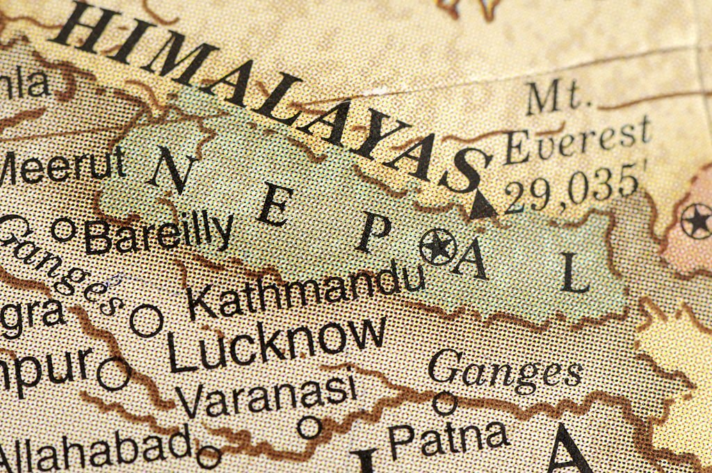 Nepal location in asia