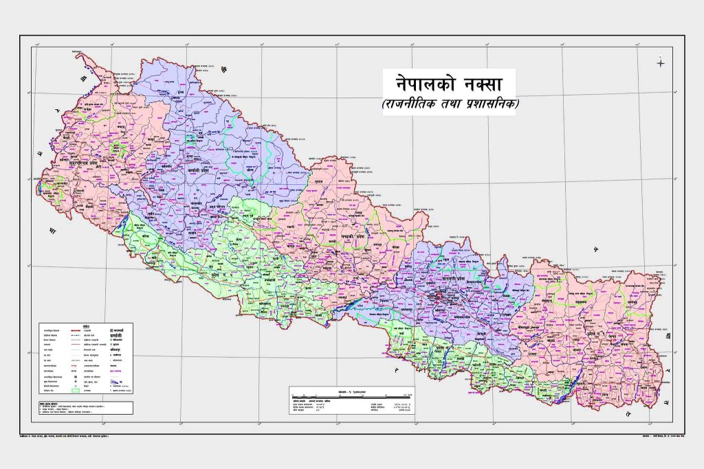 Political Map Of Nepal 1024x683 